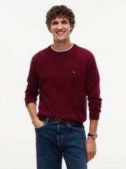 Tommy Hilfiger Sweter z dodatkiem kaszmiru Mężczyźni Bawełna czerwony, XL. Czerwone swetry męskie Tommy Hilfiger, m, bez wzorów, z bawełny, bez kołnierzyka. Za 489.95 zł.