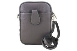 Listonoszka etui skórzane BARBERINI'S 887-3 szare. Szare shopper bag damskie Barberinis, bez wzorów, ze skóry, na ramię, małe, bez dodatków. Za 119.99 zł.
