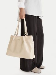 Lasocki Torebka CEO-LSK-X-004-09 Écru. Torebki klasyczne damskie Lasocki, bez wzorów, z materiału, bez dodatków. Za 199.99 zł.