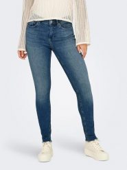 ONLY Dżinsy - Skinny fit - w kolorze granatowym rozmiar: XS/L30. Niebieskie jeansy damskie Only, z podwyższonym stanem. Za 70.24 zł.