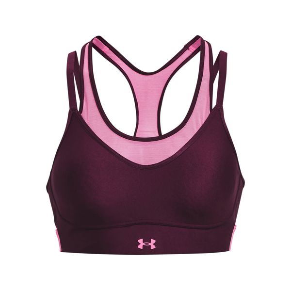 Stanik fitness cardio Under Armour Infinity Mesh Low. Fioletowe biustonosze sportowe damskie Under Armour, bez wzorów, z meshu. Za 139.99 zł.