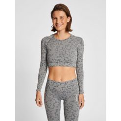 Damski bezszwowy crop top Hummel Mt Pi. Brązowe topy sportowe damskie HUMMEL, na zimę, xs, bez wzorów, z elastanu, bez ramiączek. Za 119.35 zł.