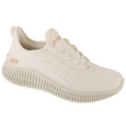 Buty sportowe Sneakersy damskie, Bobs Geo-New Aesthetics. Białe buty sportowe na co dzień damskie Skechers, bez wzorów, trekkingowe, Skechers Sport. Za 199.99 zł.