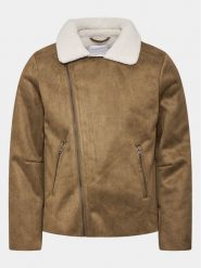 Lindbergh Kurtka z imitacji skóry 30-30053A Brązowy Slim Fit. Brązowe kurtki męskie Lindbergh, m, bez wzorów, ze skóry, bez kaptura. Za 589.99 zł.