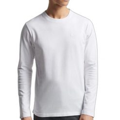 T-shirt z bawełny organicznej z długim rękawem Superdry Vintage Logo. Białe t-shirty męskie Superdry., m, bez wzorów, z bawełny, bez kołnierzyka. Za 162.50 zł.