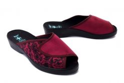 ADANEX 308/1VVD BIO 26819 bordowy, kapcie damskie. Czerwone kapcie damskie Adanex. Za 65.99 zł.