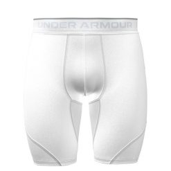 Szorty Under Armour HeatGear® Elite. Białe szorty męskie Under Armour, bez wzorów, sportowe. Za 282.00 zł.
