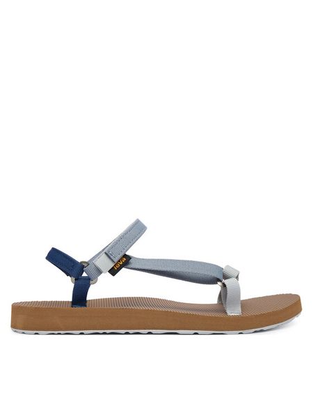 Teva Sandały Original Universal Slim 1150110 Niebieski. Niebieskie sandały damskie Teva, bez wzorów, z materiału, bez obcasa, na płaskiej podeszwie. Za 299.99 zł.
