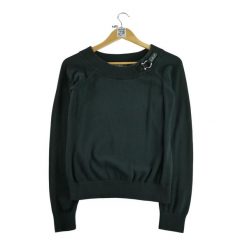 Damski czarny sweter. Czarne swetry klasyczne damskie Ralph Lauren, l, bez kołnierzyka. Za 59.60 zł.