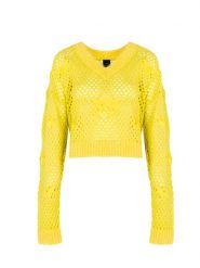 Pinko Sweter "Ideal" | 1G17V2 | Kobieta | Żółty. Żółte swetry klasyczne damskie Pinko, s, z elastanu, bez kołnierzyka. W wyprzedaży za 399.00 zł.