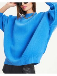 LA Angels Sweter w kolorze niebieskim rozmiar: L. Niebieskie golfy damskie LA Angels, l, bez wzorów, z bawełny, bez ramiączek. Za 149.31 zł.