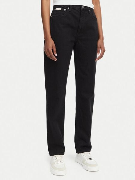 Calvin Klein Jeans Jeansy New Mom Jean LV047D843G Czarny Mom Fit. Czarne jeansy damskie Calvin Klein Jeans. Za 409.99 zł.