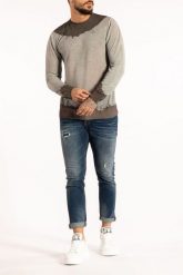 Takeshy Kurosawa Sweter "Tintura Shibori" | 82950 | Tintura Shibori | Mężczyzna | Szary. Szare swetry męskie Takeshy Kurosawa, m, bez wzorów, z bawełny, bez kołnierzyka. W wyprzedaży za 319.00 zł.