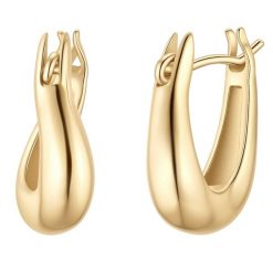 Glanzstücke München Kolczyki kola ze srebra próby 925 w kolorze zlotym 1 ct Damski. Żółte kolczyki damskie Glanzstücke München, pozłacane. Za 289.99 zł.