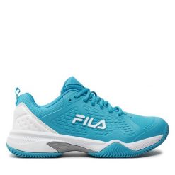 Buty do tenisa Fila. Niebieskie buty sportowe na co dzień damskie Fila, bez wzorów, tenisowe. Za 589.99 zł.
