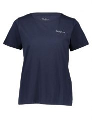 Pepe Jeans Koszulka w kolorze granatowym rozmiar: S. Niebieskie bluzki damskie Pepe Jeans, s, bez wzorów, z bawełny, bez kołnierzyka, bez ramiączek. Za 52.67 zł.