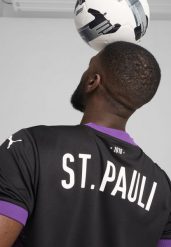Męska koszulka FC St. Pauli 24/25 PUMA Black White. Białe t-shirty sportowe męskie Puma, l, z żakardem, bez ramiączek, do piłki nożnej. Za 374.50 zł.