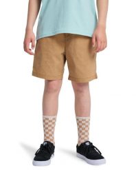 Spodenki z elastyczną talią dla Chłopcy TAXER YOUTH 15" Brązowy. Brązowe szorty męskie Quiksilver, z bawełny, bez kołnierzyka. Za 149.99 zł.