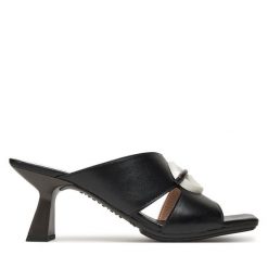 Klapki Hispanitas. Czarne klapki damskie Hispanitas, bez wzorów, bez obcasa. Za 429.99 zł.