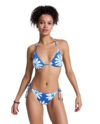 Dla Kobiety PRINTED ESSENTIALS TIKI TRI Niebieski. Niebieskie bikini damskie Roxy, bez wzorów. Za 259.99 zł.
