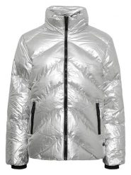 TicketWOMAN Kurtka pikowana "Cala" w kolorze srebrnym rozmiar: 34. Szare kurtki damskie TicketWOMAN, bez wzorów, bez kaptura. Za 230.99 zł.