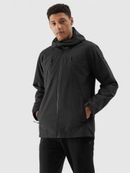 4F Kurtka przejściowa membrana 8000 męska - czarny XXL. Czarne kurtki męskie 4f, m, bez wzorów, z dzianiny, klasyczne, z kapturem. W wyprzedaży za 199.99 zł.