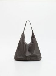 Torebka hobo - brązowy. Brązowe torebki klasyczne damskie Reserved, bez wzorów, ze skóry, bez dodatków. Za 139.99 zł.