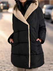 Płaszcz - czarny. Czarne płaszcze damskie Sinsay, l, bez wzorów. Za 129.99 zł.