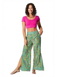 Ipanima Spodnie w kolorze turkusowo-zielonym rozmiar: 34/36. Zielone spodnie materiałowe damskie Ipanima, bez wzorów, z materiału, z podwyższonym stanem. Za 65.99 zł.