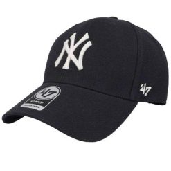 Czapka Z Daszkiem Unisex Dla Dorosłych New York Yankees. Niebieskie czapki męskie 47 Brand, bez wzorów. Za 152.99 zł.