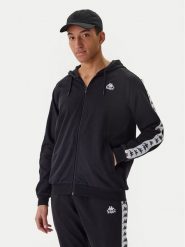 Kappa Bluza Banda Zamin 3 331U3ZW Czarny Regular Fit. Czarne bluzy bez kaptura męskie Kappa, l, z bawełny. Za 229.99 zł.