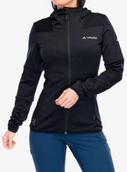 Bluza polarowa damska Vaude Monviso Fleece Jacket II. Czarne bluzy z kapturem damskie Vaude, s, z elastanu. Za 345.39 zł.