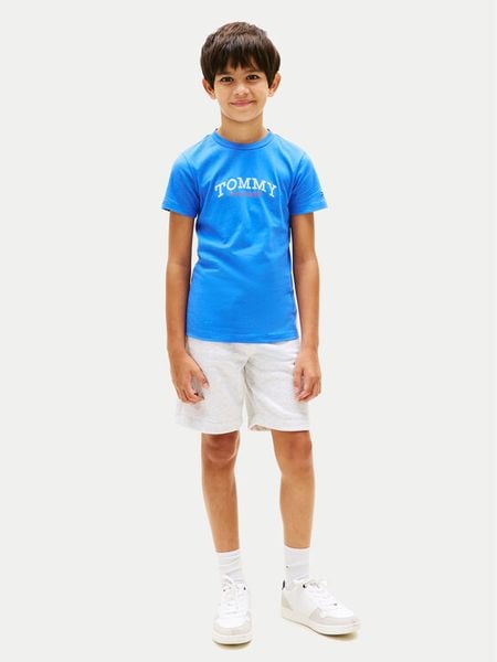 Tommy Hilfiger T-Shirt KB0KB10290 Niebieski Regular Fit. Niebieskie t-shirty chłopięce Tommy Hilfiger, bez wzorów, z bawełny, bez ramiączek. Za 309.99 zł.