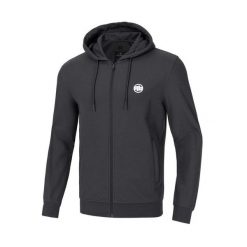 Bluza męska Pitbull rozpinana z kapturem Pique Rockey. Czarne bluzy sportowe męskie PITBULL, bez wzorów, sportowe, bez kołnierzyka, bez ramiączek. Za 199.00 zł.