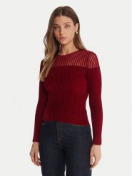 Guess Sweter W5BR62 Z0890 Czerwony Slim Fit. Czerwone swetry klasyczne damskie Guess, m, z syntetyku, bez kołnierzyka. Za 439.99 zł.