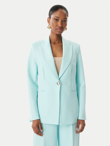 Maryley Marynarka 26EB187/43AC Turkusowy Regular Fit. Niebieskie marynarki i żakiety damskie Maryley, m, bez wzorów, z syntetyku. Za 347.99 zł.