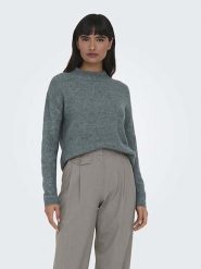 ONLY Sweter w kolorze szarym rozmiar: M. Szare golfy damskie Only, m, ze splotem, bez kołnierzyka. Za 118.01 zł.