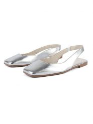 Loft37 Skórzane baleriny w kolorze srebrnym rozmiar: 41. Szare baleriny damskie loft37, bez wzorów, bez obcasa. Za 347.99 zł.