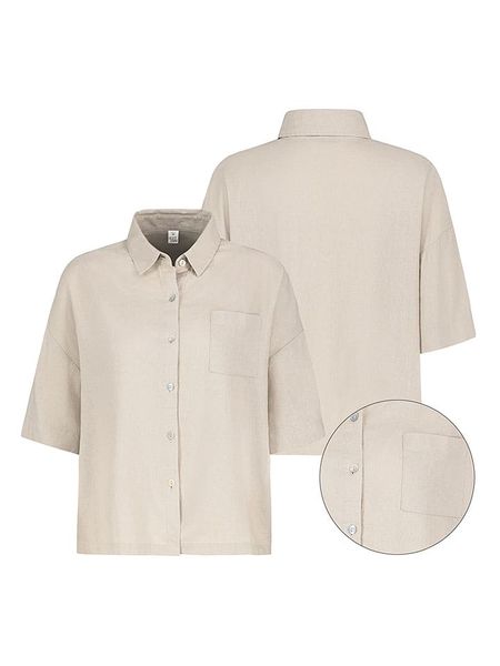 Eight2Nine Bluzka w kolorze beżowym rozmiar: L. Brązowe bluzki damskie Eight2Nine, l, bez wzorów, bez kołnierzyka, bez ramiączek. Za 86.99 zł.