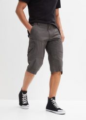 Długie bermudy Regular Fit. Szare szorty męskie bonprix, bez wzorów. Za 119.99 zł.