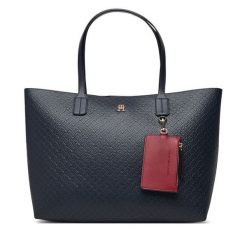 Torebka Tommy Hilfiger. Niebieskie torebki klasyczne damskie Tommy Hilfiger, bez wzorów, bez dodatków. Za 699.99 zł.