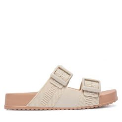 Klapki Melissa. Brązowe klapki damskie Melissa, bez wzorów, bez obcasa. Za 314.99 zł.