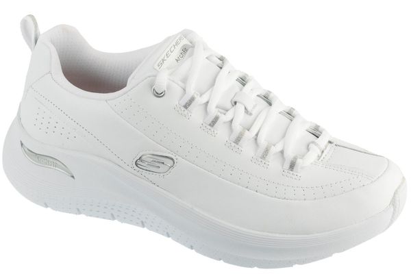 Buty sportowe damskie, Arch Fit 2.0 - Star Bound. Białe buty sportowe na co dzień damskie Skechers, bez wzorów, z materiału, trekkingowe. Za 399.99 zł.