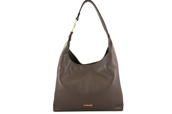 Stylowa torebka codzienna skórzana - Beżowa ciemna. Brązowe torebki klasyczne damskie Barberinis, bez wzorów, ze skóry, duże, bez dodatków. Za 289.99 zł.