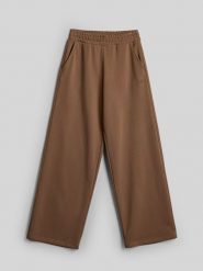 4F Szerokie spodnie dresowe damskie - beżowe M. Brązowe spodnie sportowe damskie 4f, m, z bawełny, trekkingowe. Za 159.99 zł.