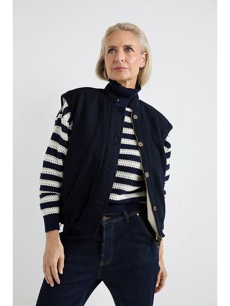 Josephine & Co Kamizelka "Alex" w kolorze granatowo-białym rozmiar: 40. Białe kamizelki damskie Josephine & Co, z wełny. Za 219.08 zł.