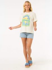 Rip Curl Koszulka "Sun & Sea" w kolorze beżowym rozmiar: L. Brązowe bluzki damskie Rip Curl, l, bez wzorów, z bawełny, bez kołnierzyka. Za 65.85 zł.