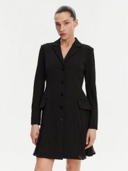DKNY Sukienka koktajlowa DD4K1D67 Czarny Regular Fit. Czarne sukienki damskie DKNY, bez wzorów, z syntetyku, wizytowe, bez kołnierzyka, bez ramiączek. Za 429.99 zł.