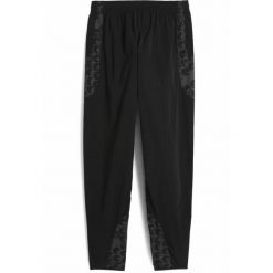Męskie spodnie podróżne KIDSUPER × BORUSSIA DORTMUND PUMA Black Faster Yellow. Czarne spodnie materiałowe męskie Puma, bez wzorów, sportowe. Za 659.00 zł.