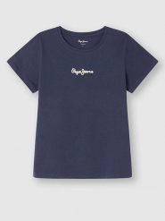 Pepe Jeans Koszulka w kolorze granatowym rozmiar: XS. Niebieskie bluzki damskie Pepe Jeans, xs, bez wzorów, z bawełny, bez kołnierzyka, bez ramiączek. Za 69.91 zł.